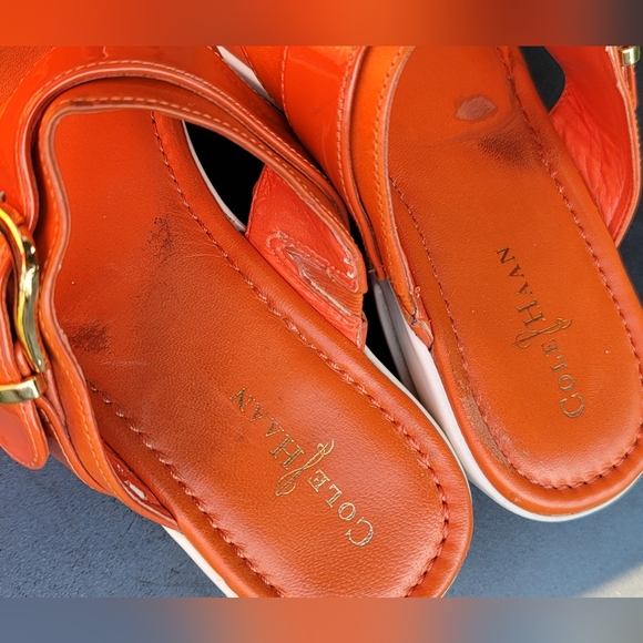 Cole Haan vintage sandals with Nike Air Wmns 6.5 orange - Picture 5 of 10